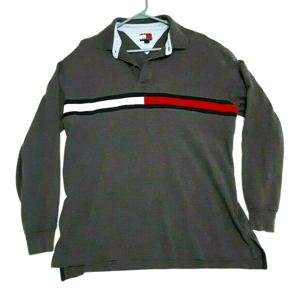 Vintage Tommy Hilfiger Mens Pullover Shirt L/G